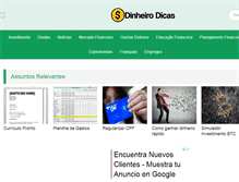 Tablet Screenshot of dinheirodicas.com